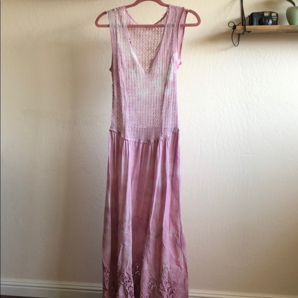 Anthropologie Aratta Silent Journey Pink Maxi